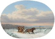 Crossing the Ice at Quebec' Cornelius Krieghoff